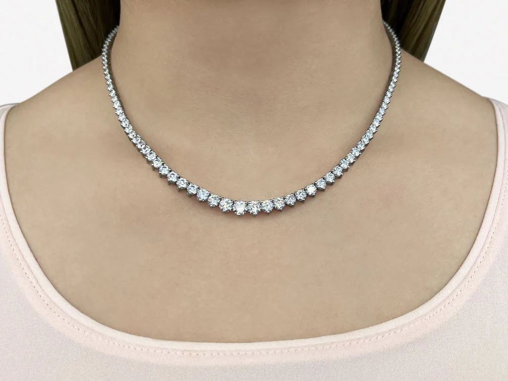 Graduated Red Carpet Diamond Necklace with 10.98 ct.(finished)