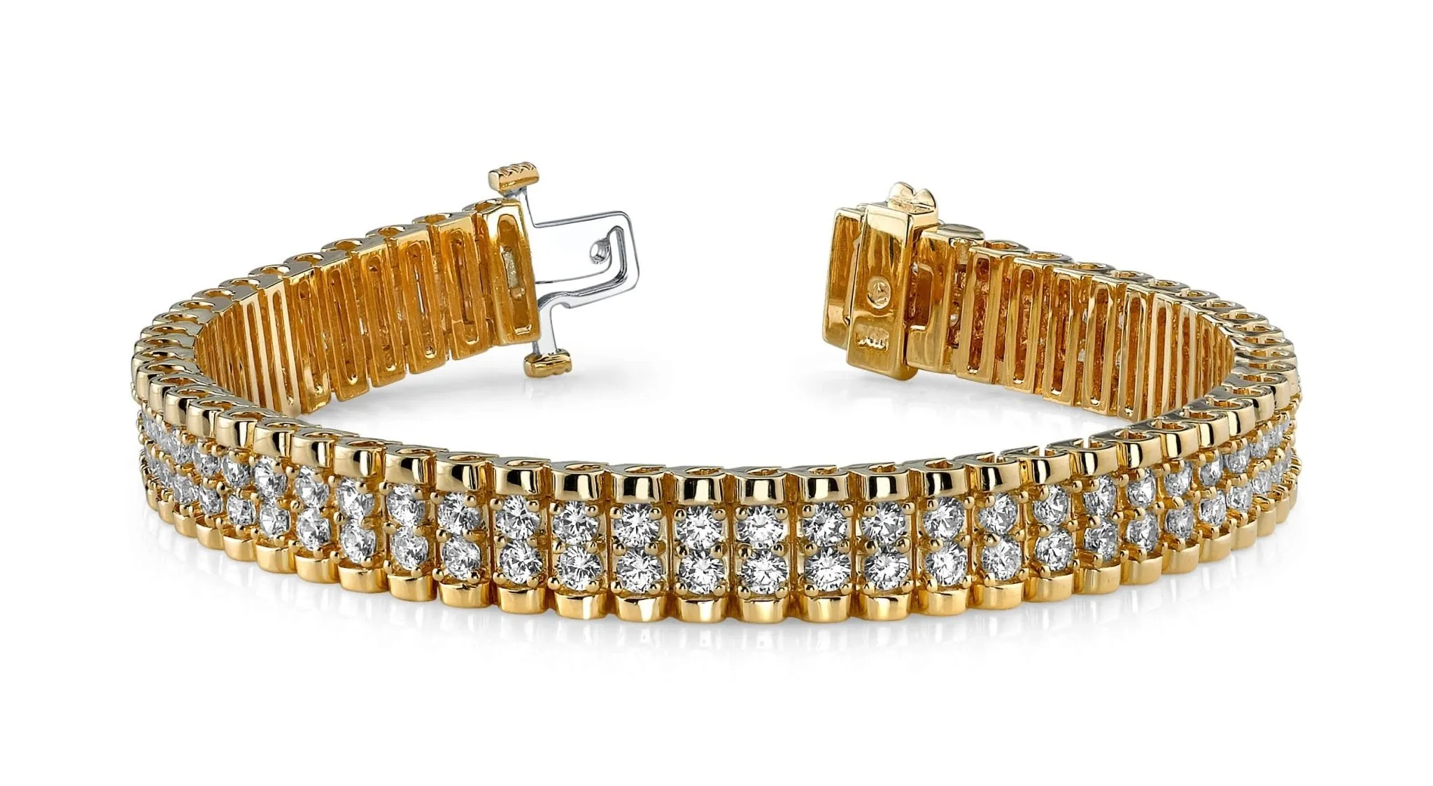 Grand Double Diamond Bracelet with 3.04 ct.(finished) 1.75mm