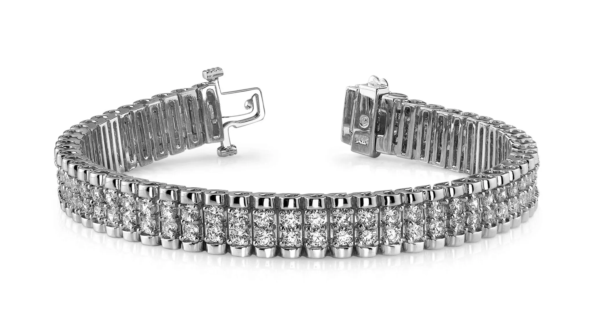 Grand Double Diamond Bracelet with 3.04 ct.(finished) 1.75mm