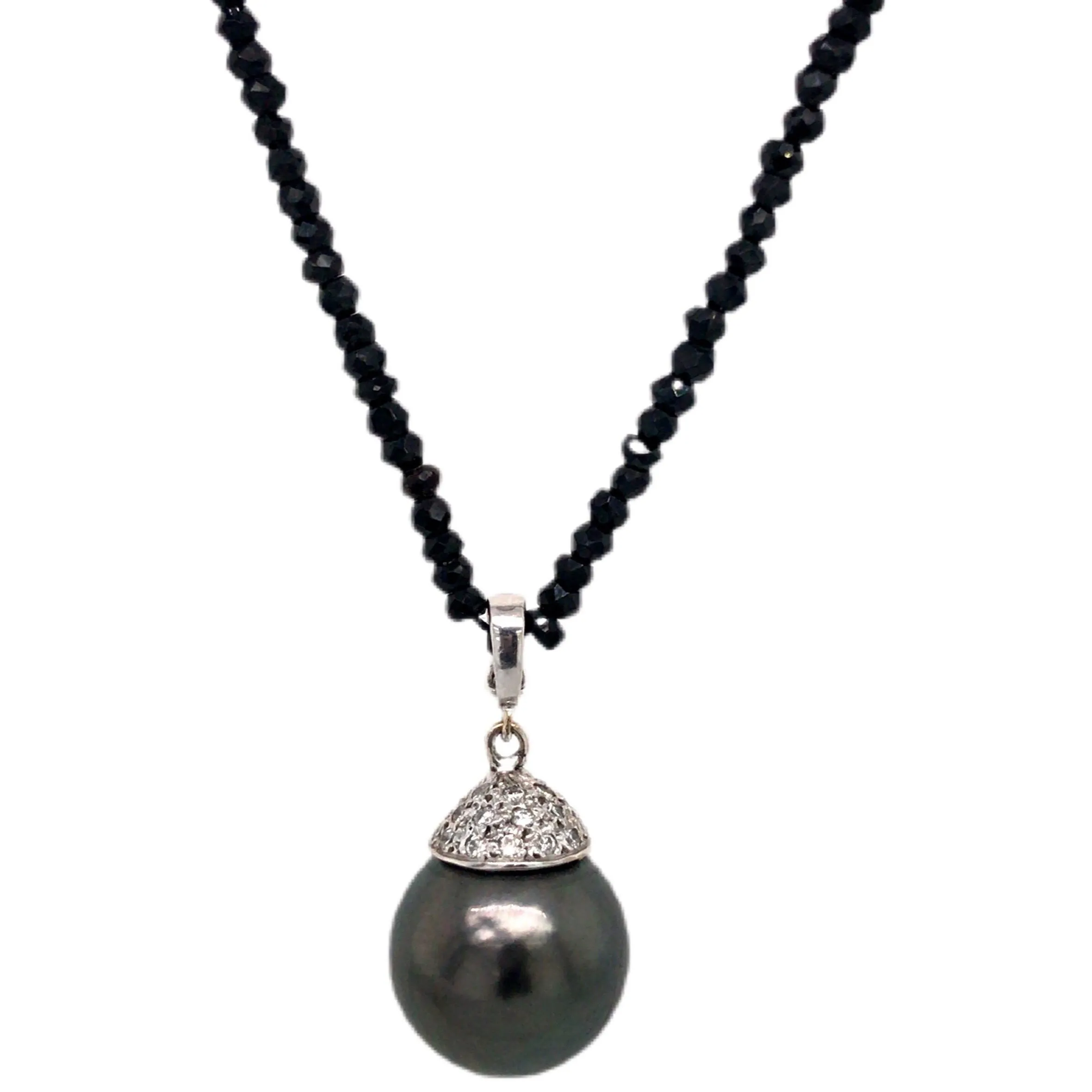 Grey Fresh Water Pearl Drop Pendant Necklace