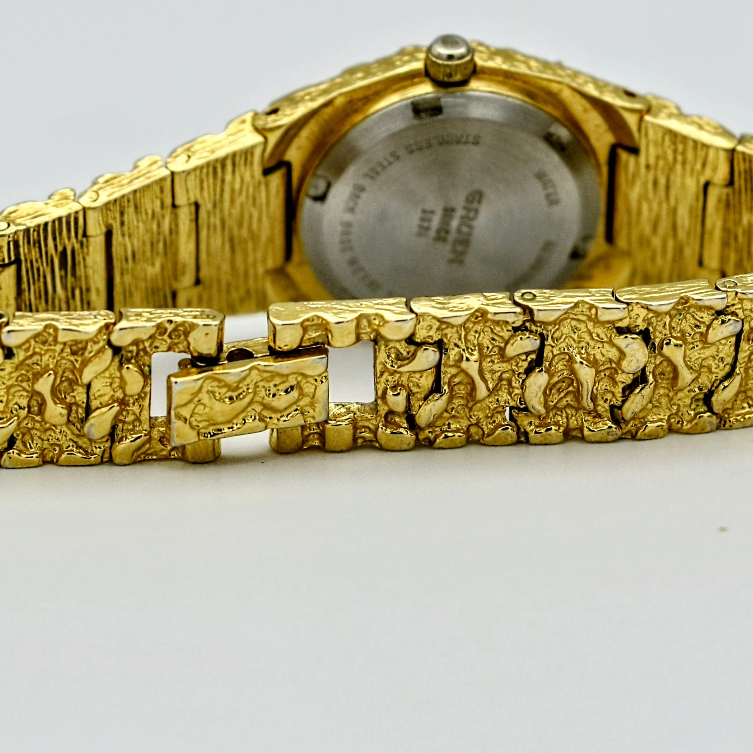 GRUEN Diamond Precision Ladies Quartz Watch Nugget Design Wristwatch