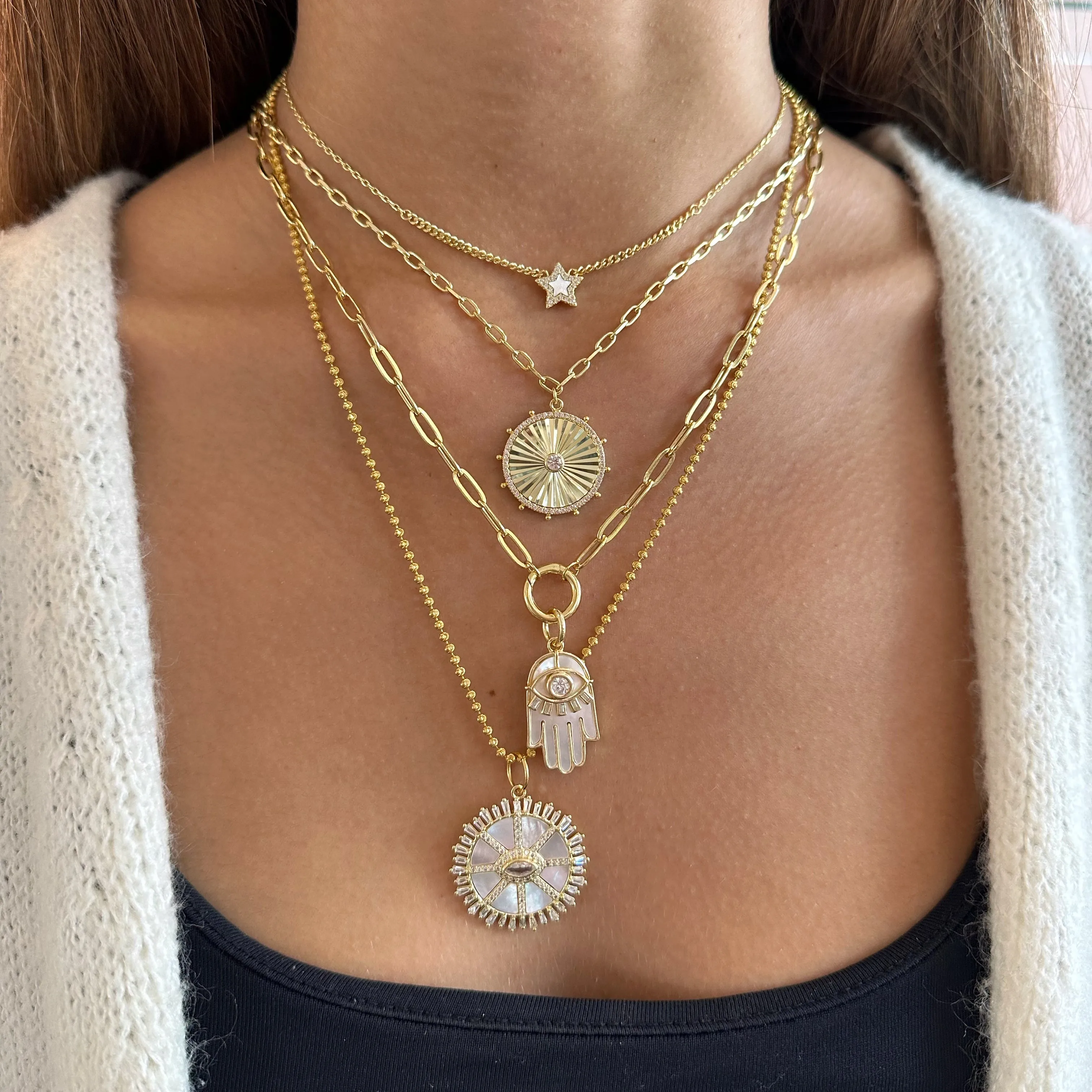 Hamsa Stone Charm