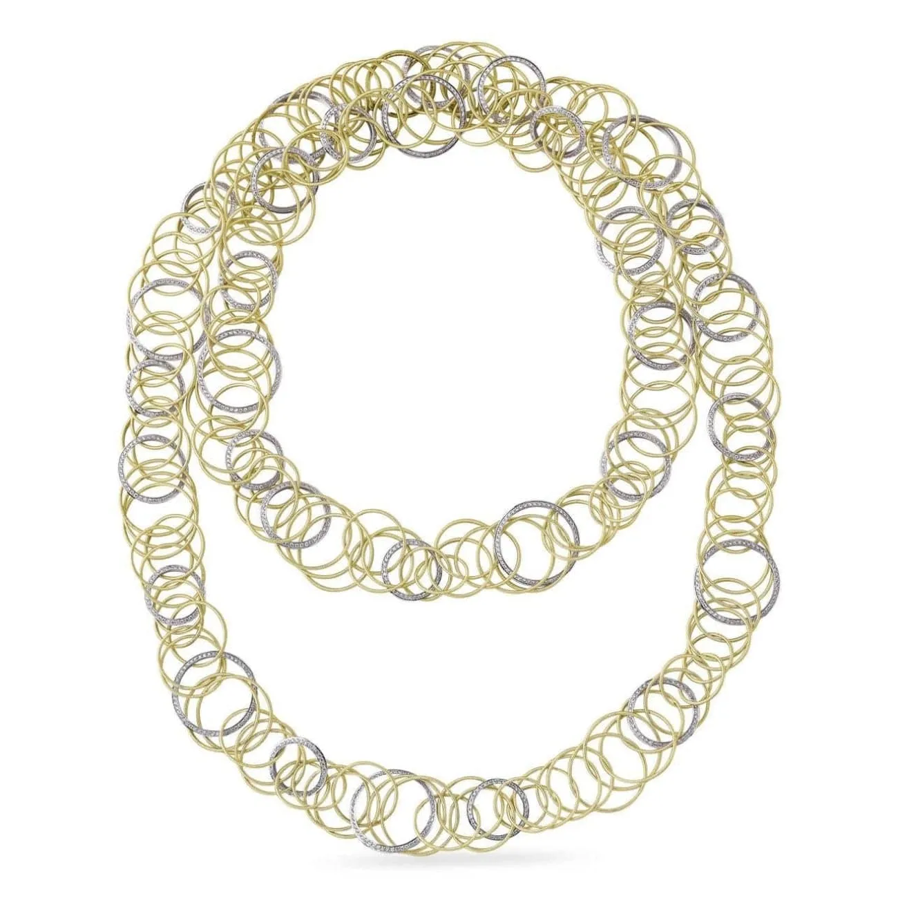 Hawaii 18K Yellow & White Gold Diamond Necklace
