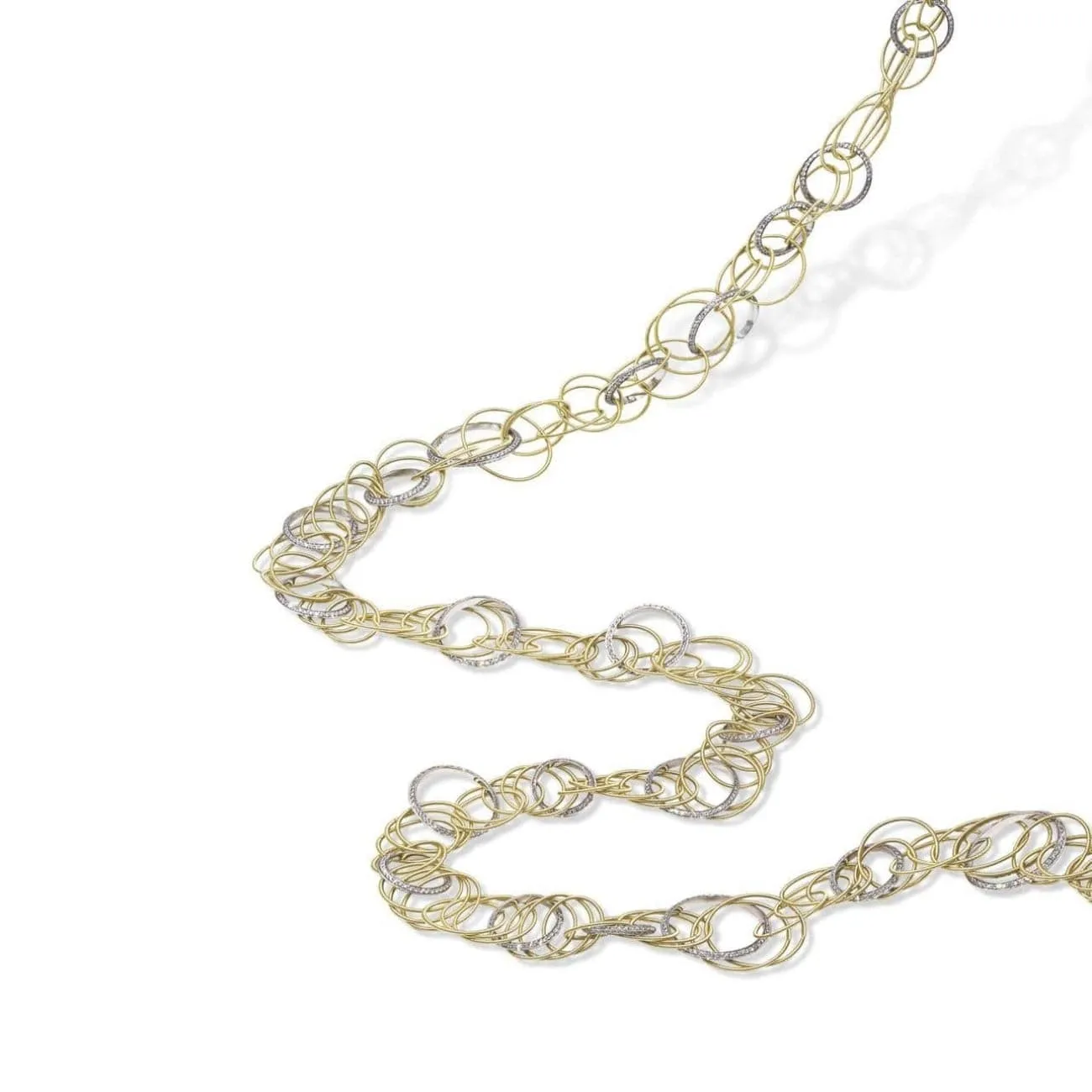 Hawaii 18K Yellow & White Gold Diamond Necklace