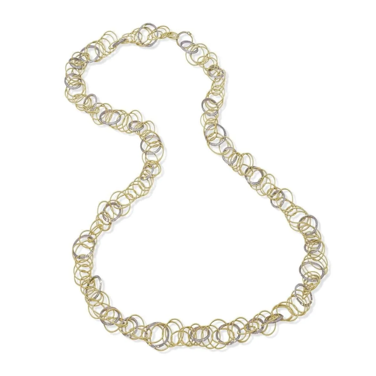 Hawaii 18K Yellow & White Gold Diamond Necklace