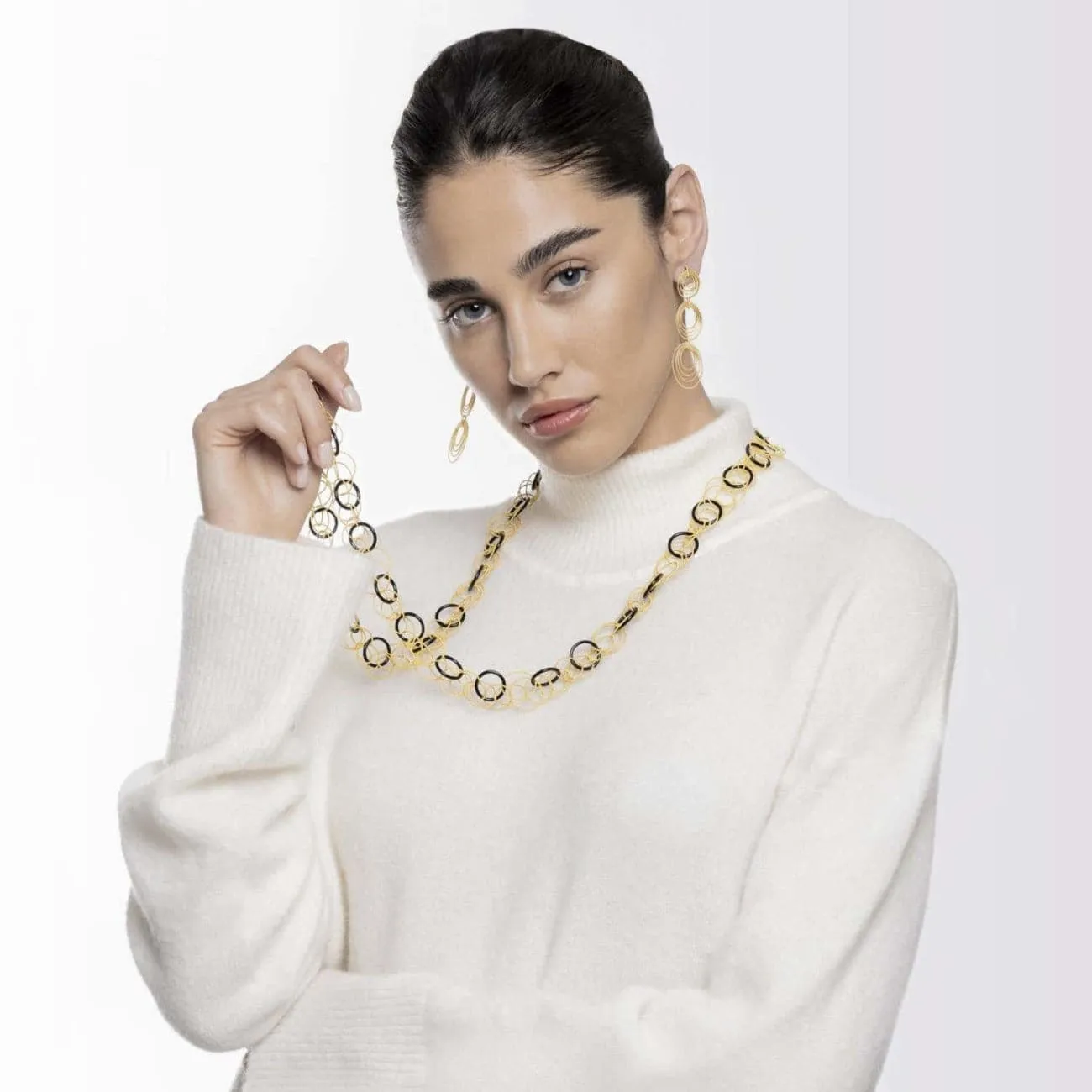 Hawaii 18K Yellow & White Gold Diamond Necklace