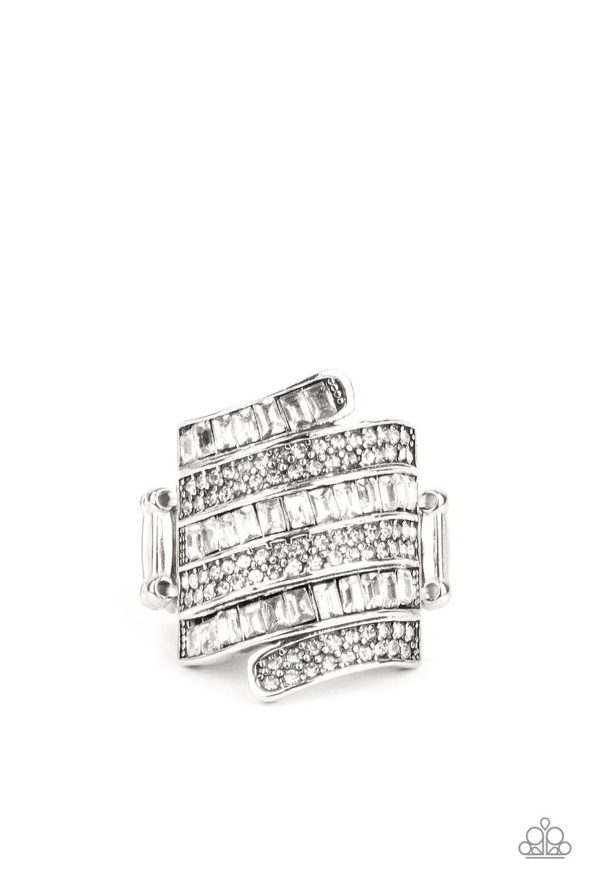 Hear Me UPROAR White Paparazzi Ring