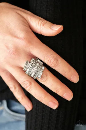 Hear Me UPROAR White Paparazzi Ring