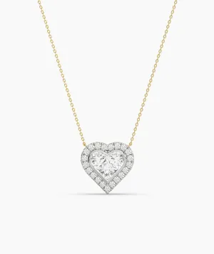 Heart-Shaped Diamond Necklace