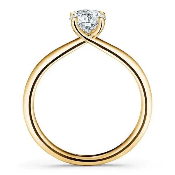 Hearts On Fire 18k Yellow Gold Vela Solitaire Round Diamond Engagement Ring - 1.346ct