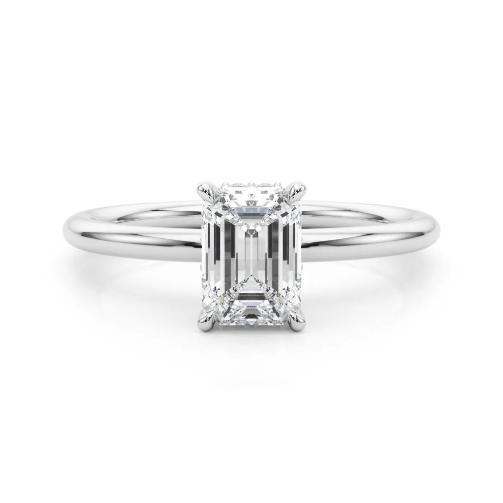 Hidden Halo Ec Engagement Ring - TN51212-E-5.2X3.9