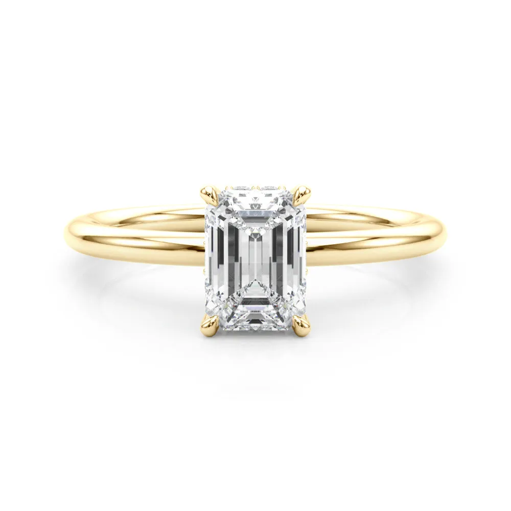 Hidden Halo Ec Engagement Ring - TN51212-E-5.2X3.9