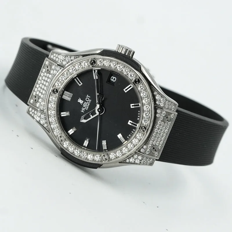 Hublot Classic Fusion 33mm Diamond Case 581.NX.1470.RX.1704 Titanium