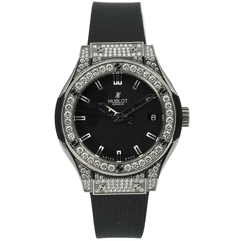 Hublot Classic Fusion 33mm Diamond Case 581.NX.1470.RX.1704 Titanium