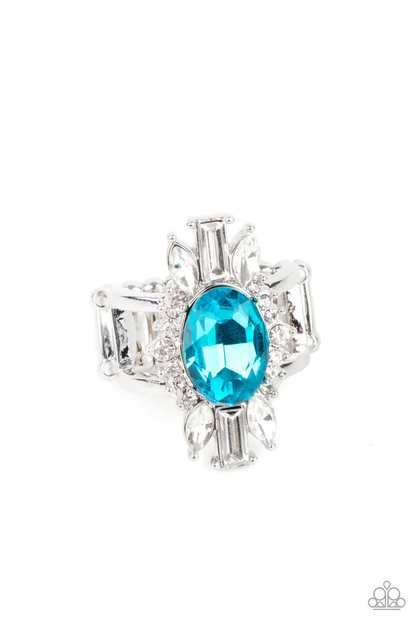 Icy Icon Blue Paparazzi Ring