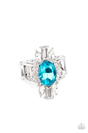 Icy Icon Blue Paparazzi Ring