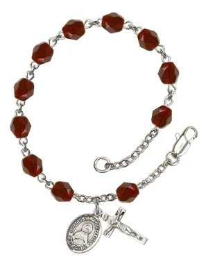 Immaculate Heart of Mary Custom Birthstone Rosary Bracelet