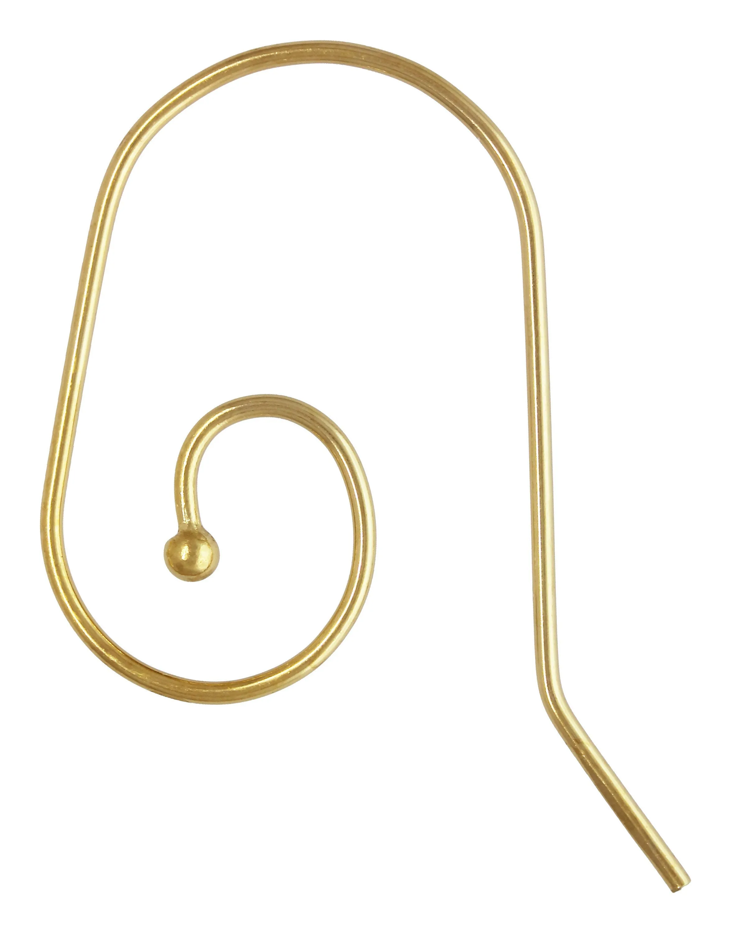 Interchangeable Ball End Ear Wire 0.66mm GP,  14k gold filled. #4006404