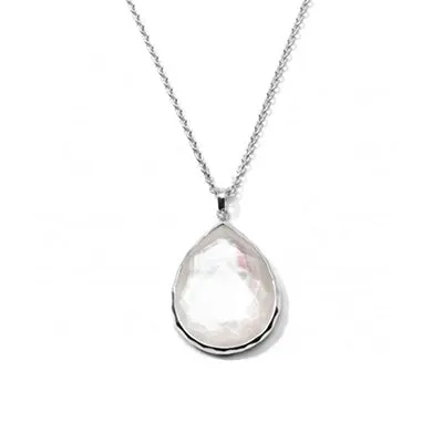 IPPOLITA Wonderland Sterling Silver Large Teardrop Pendant Necklace in Mother-of-Pearl