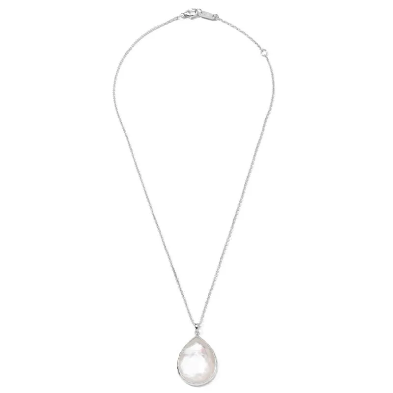 IPPOLITA Wonderland Sterling Silver Large Teardrop Pendant Necklace in Mother-of-Pearl