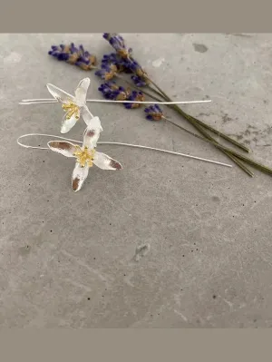 Iris Casted Sterling Silver Earrings
