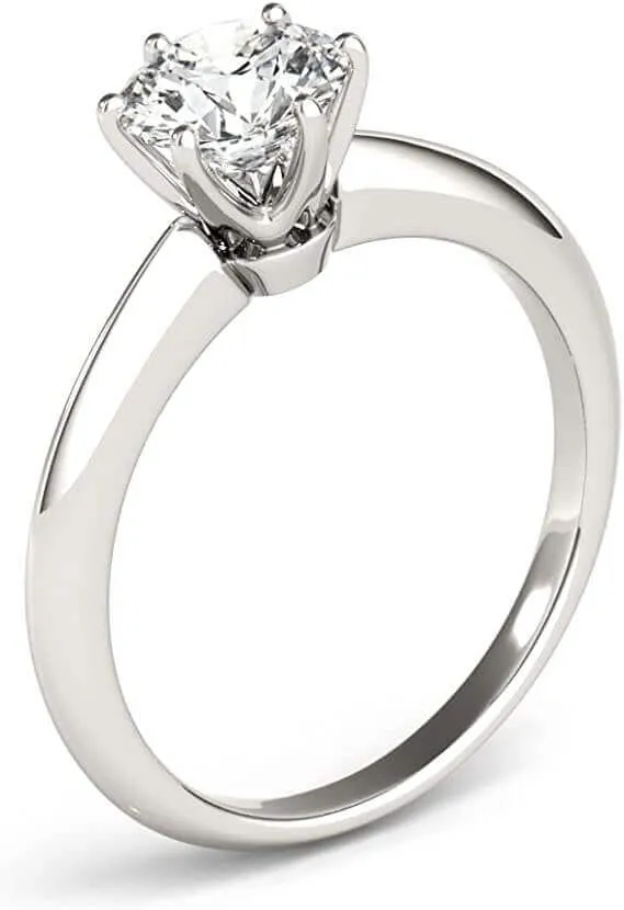 JewelMore Certified 1.00 Carat Diamond, Prong Set 14K Rose White & Yellow Gold Lab Grown Diamonds Solitaire Engagement Ring Diamond Quality (G-H, VS-SI1) by Revival Diamonds