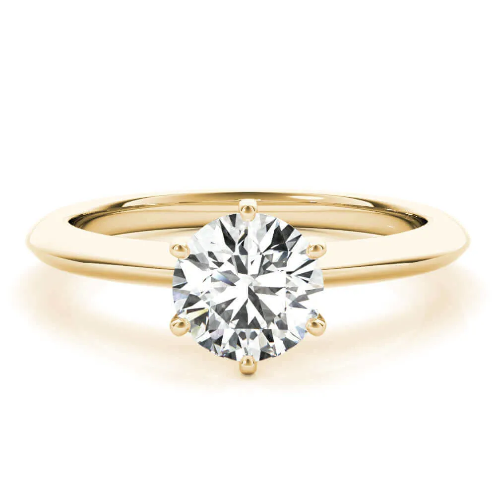JewelMore Certified 1.00 Carat Diamond, Prong Set 14K Rose White & Yellow Gold Lab Grown Diamonds Solitaire Engagement Ring Diamond Quality (G-H, VS-SI1) by Revival Diamonds