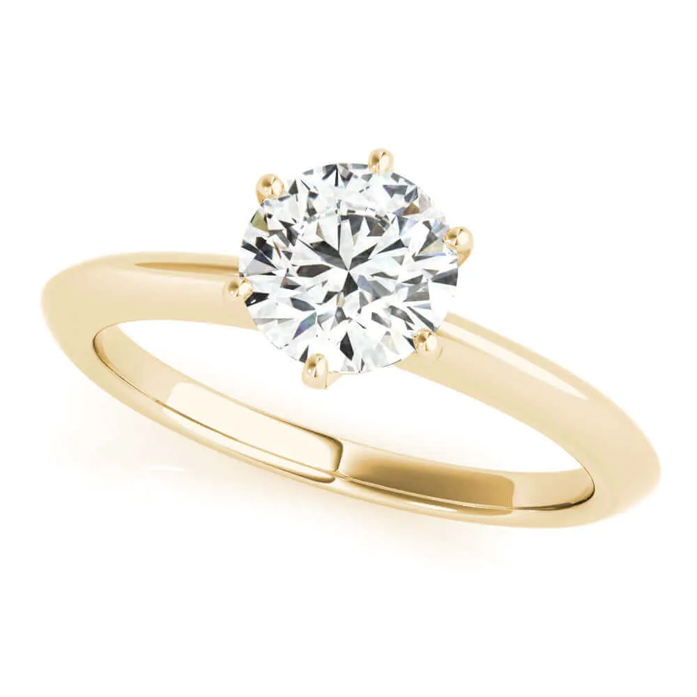 JewelMore Certified 1.00 Carat Diamond, Prong Set 14K Rose White & Yellow Gold Lab Grown Diamonds Solitaire Engagement Ring Diamond Quality (G-H, VS-SI1) by Revival Diamonds