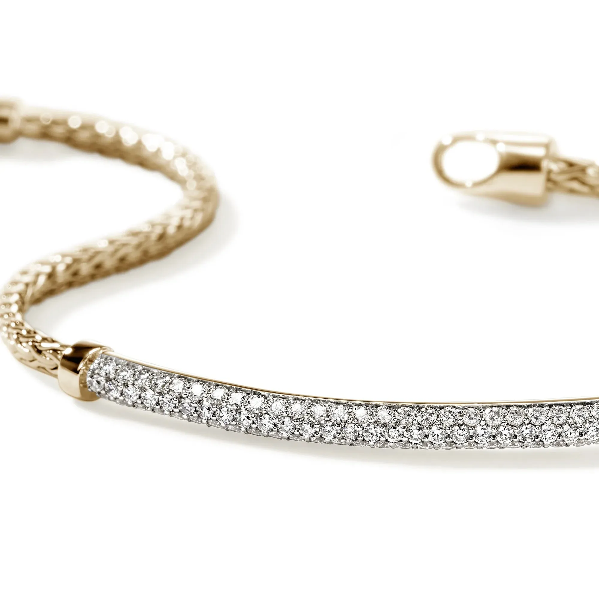 John Hardy Essentials Yellow Gold Diamond Bar Bracelet