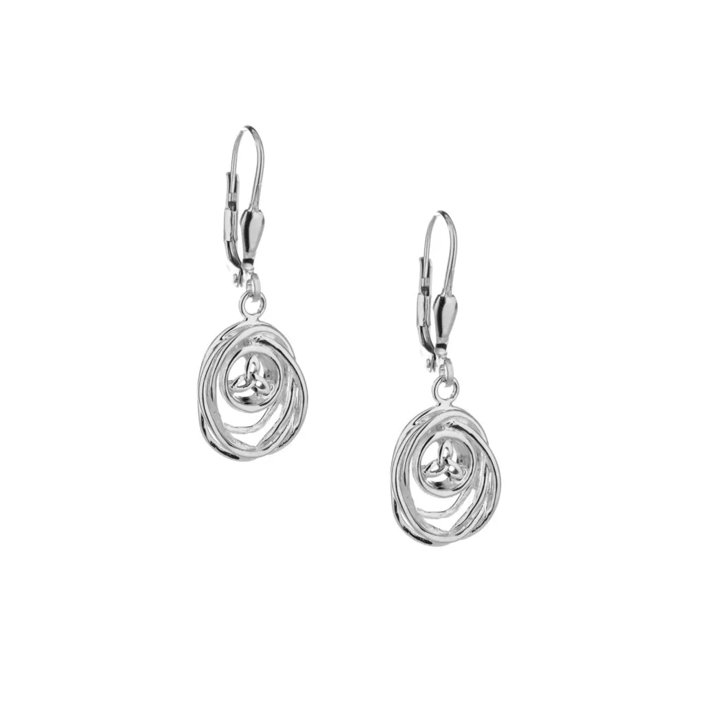 Keith Jack Celtic Cradle of Life Sterling Silver Dangle Earrings