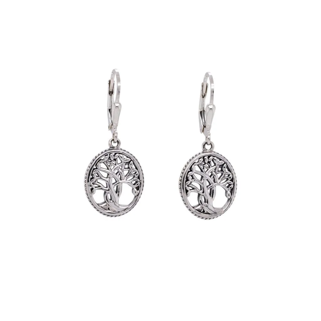 Keith Jack Tree of Life Sterling Silver Dangle Earrings