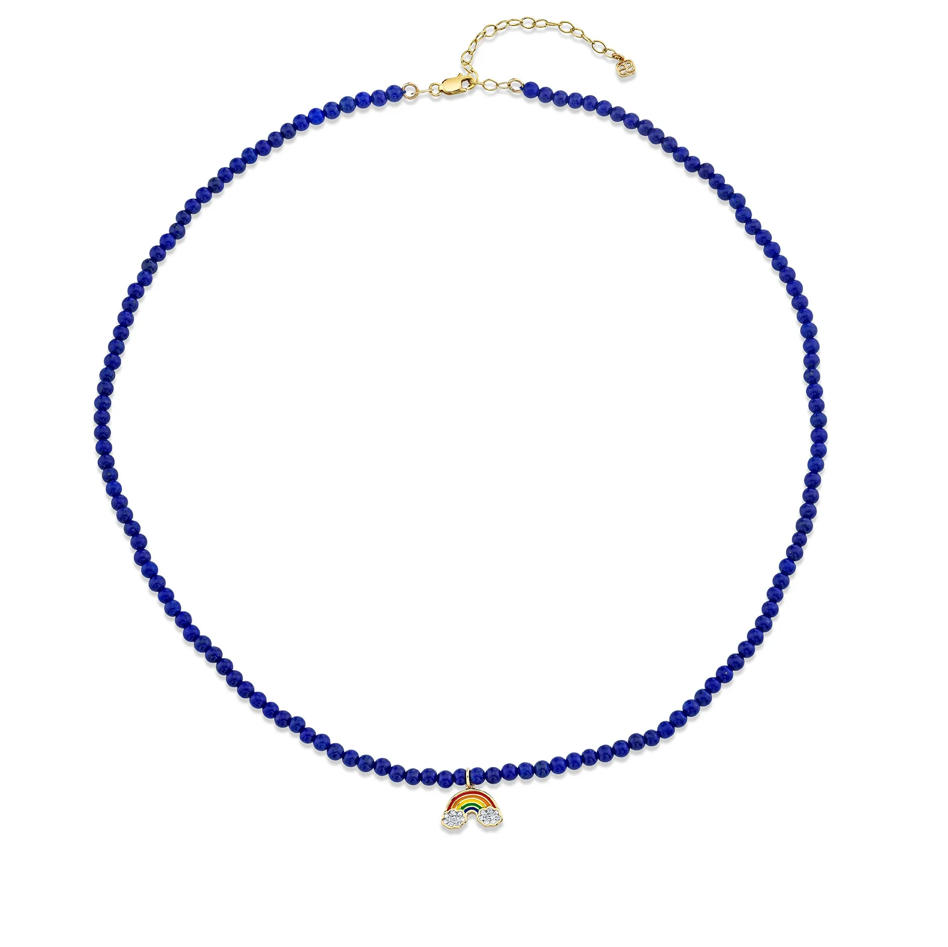 Kids Collection Gold & Diamond Enamel Rainbow Lapis Necklace