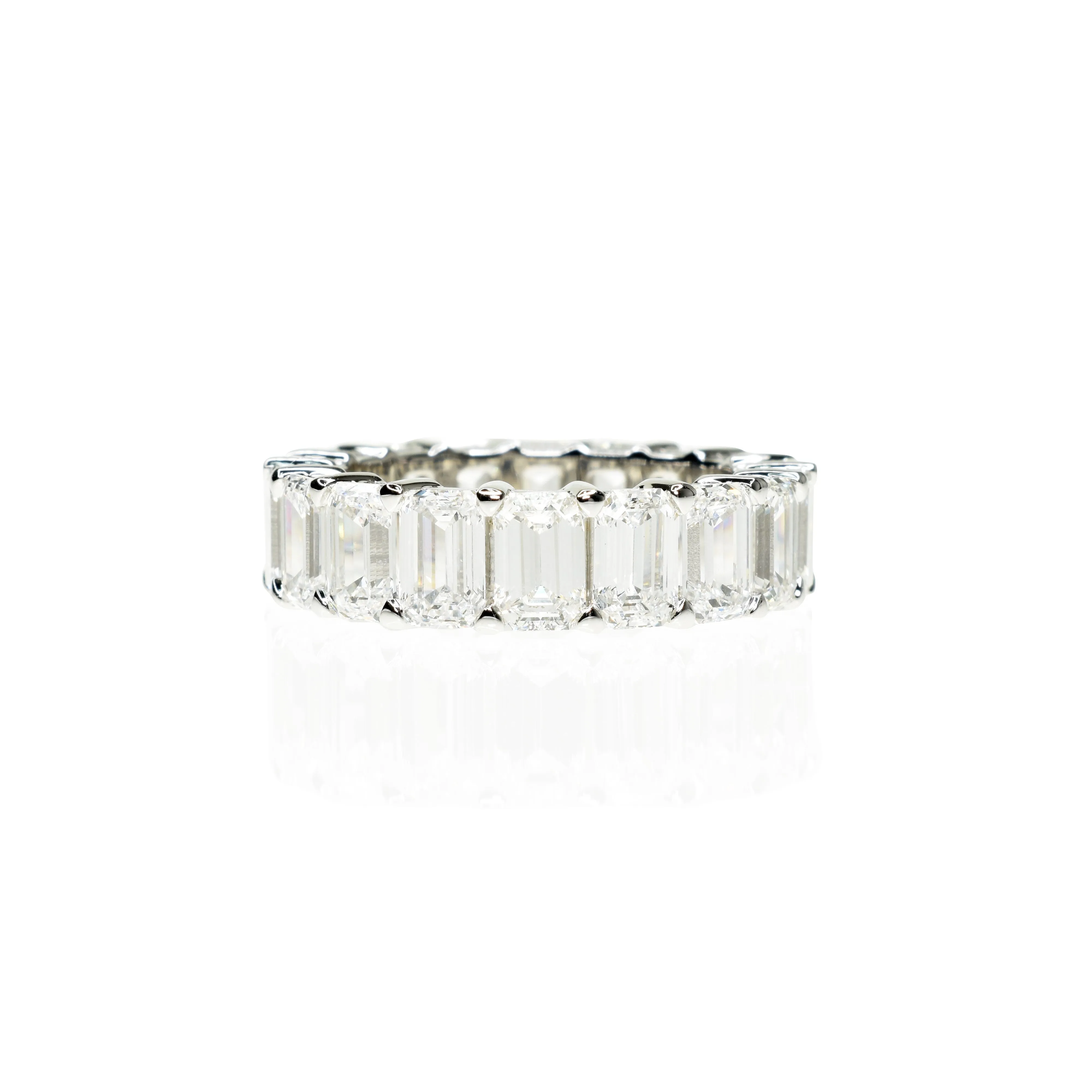Lab Grown Diamond Eternity Ring with 0.50ct Emerald Cut Diamonds