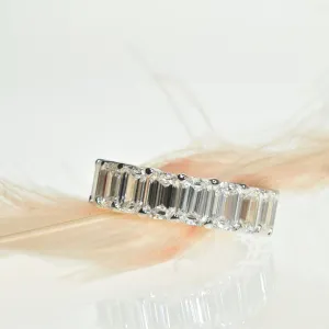 Lab Grown Diamond Eternity Ring with 0.50ct Emerald Cut Diamonds