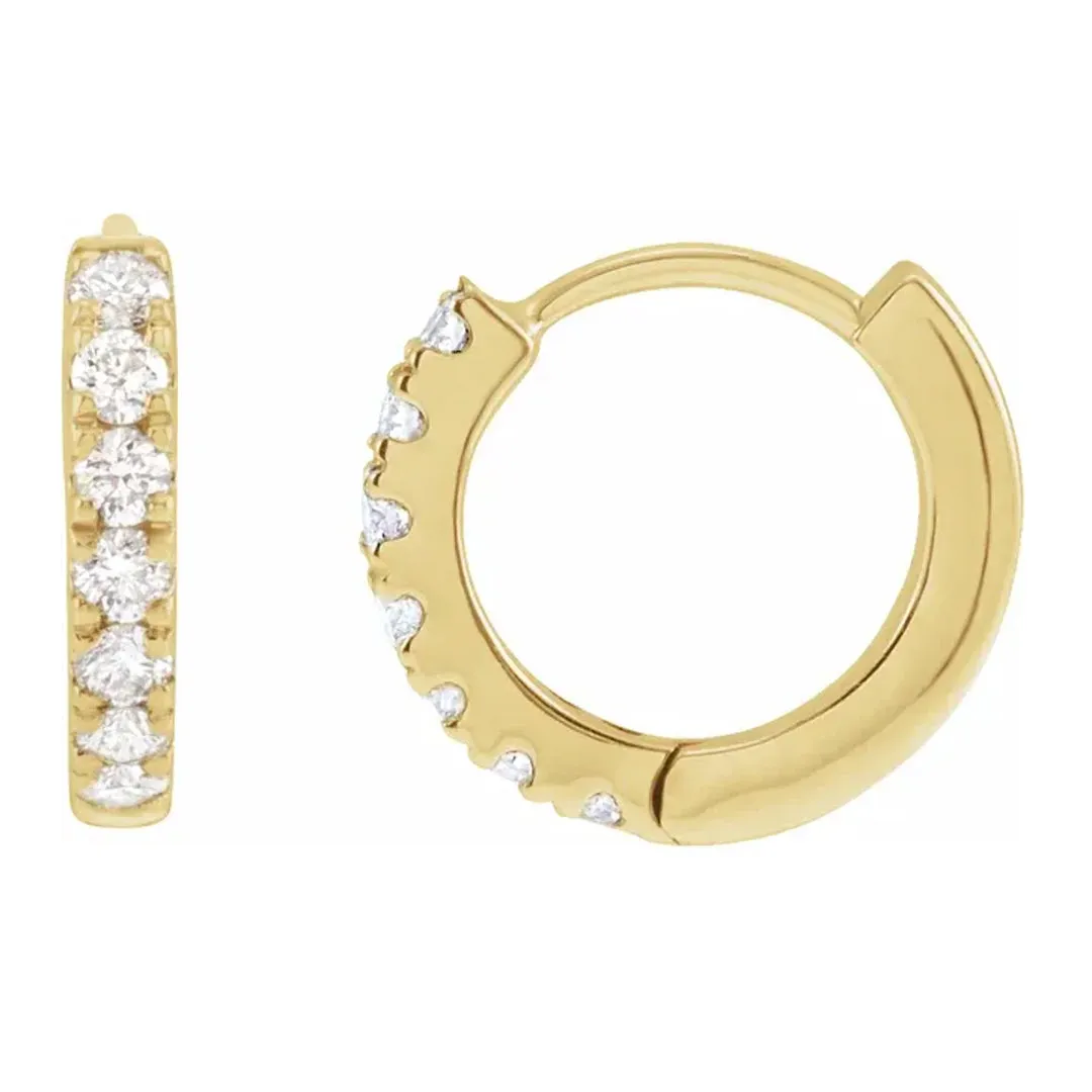 Lab-Grown Diamond Hoop Earrings (Various Sizes)