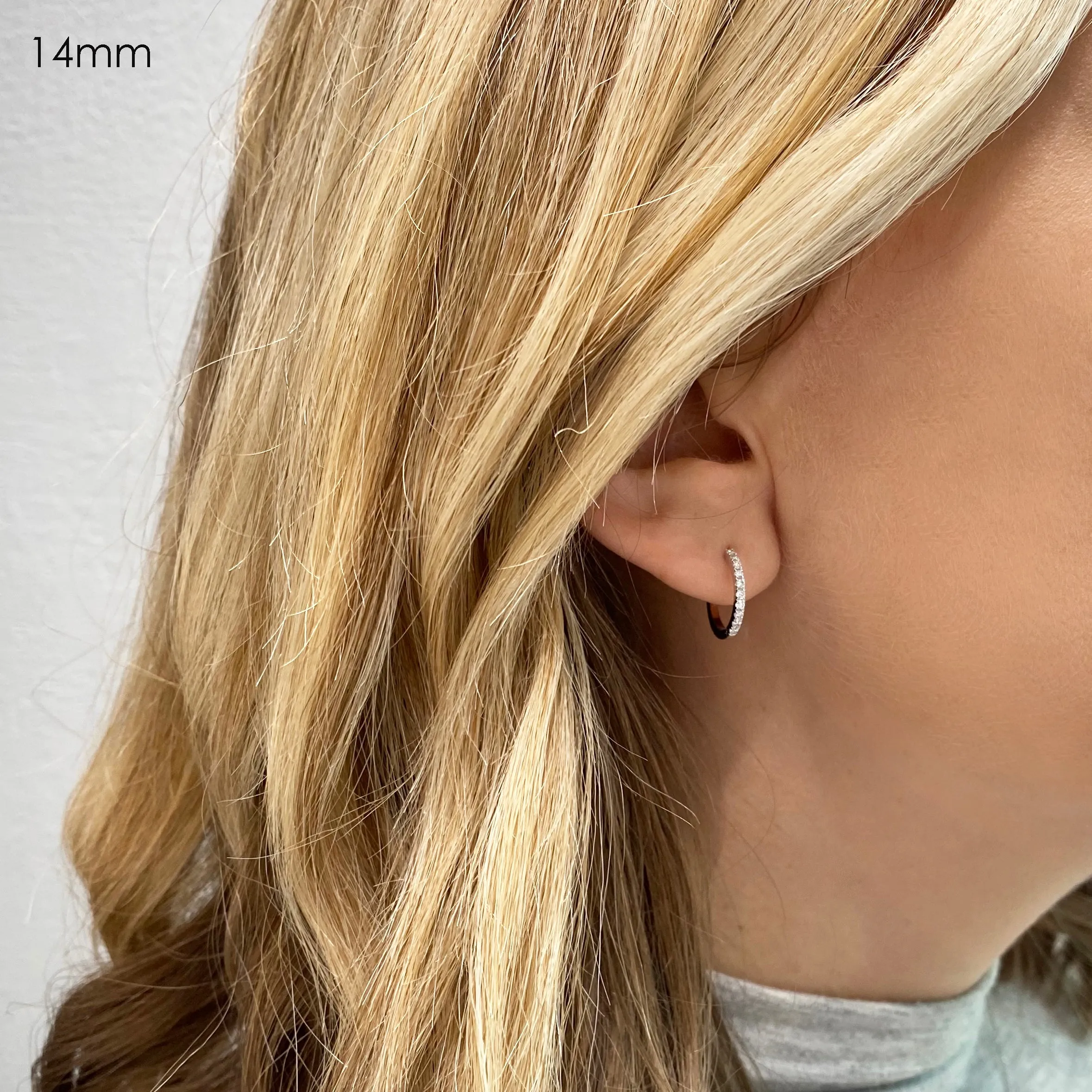 Lab-Grown Diamond Hoop Earrings (Various Sizes)