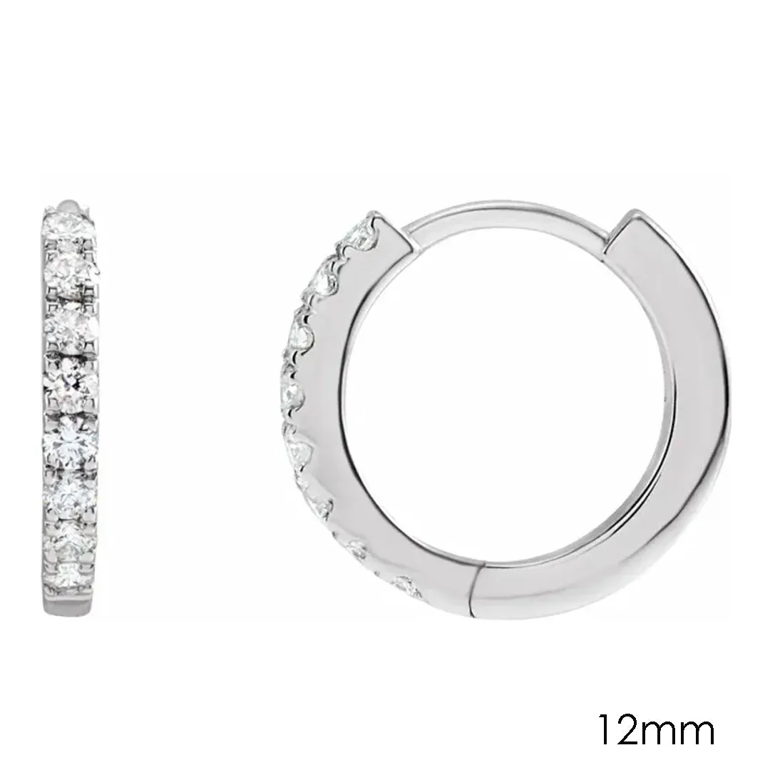Lab-Grown Diamond Hoop Earrings (Various Sizes)