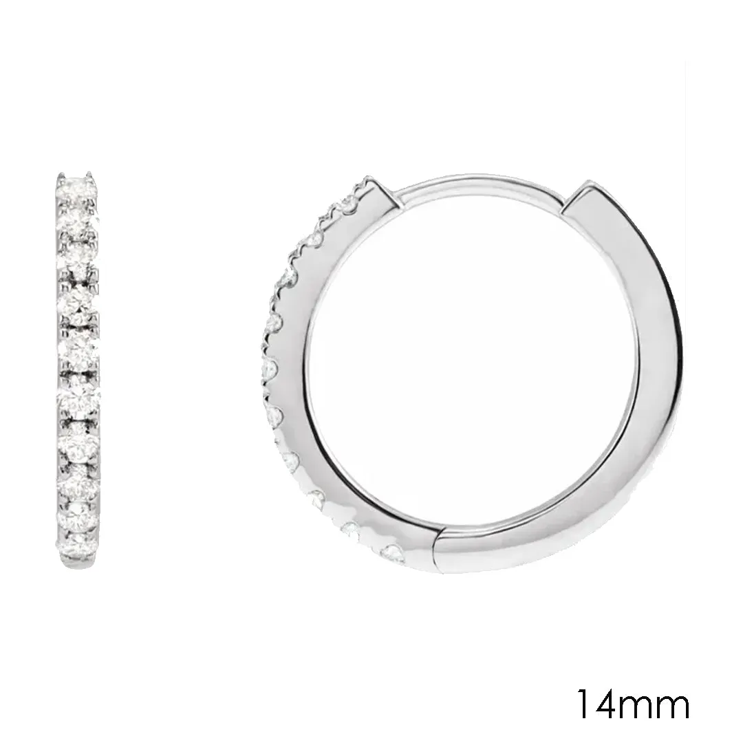 Lab-Grown Diamond Hoop Earrings (Various Sizes)