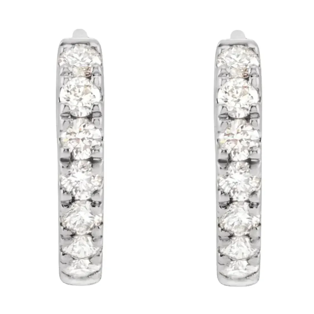 Lab-Grown Diamond Hoop Earrings (Various Sizes)