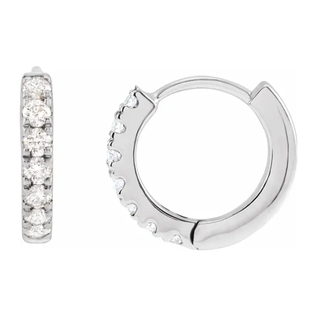 Lab-Grown Diamond Hoop Earrings (Various Sizes)