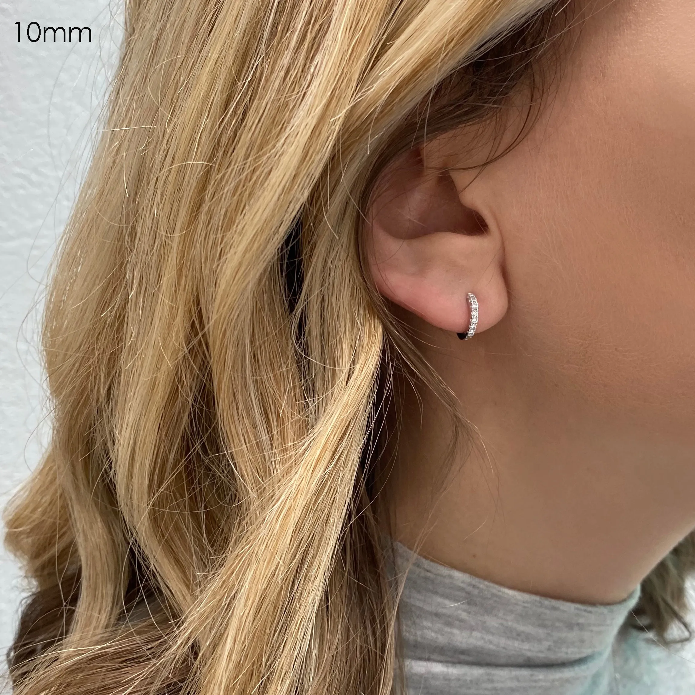 Lab-Grown Diamond Hoop Earrings (Various Sizes)