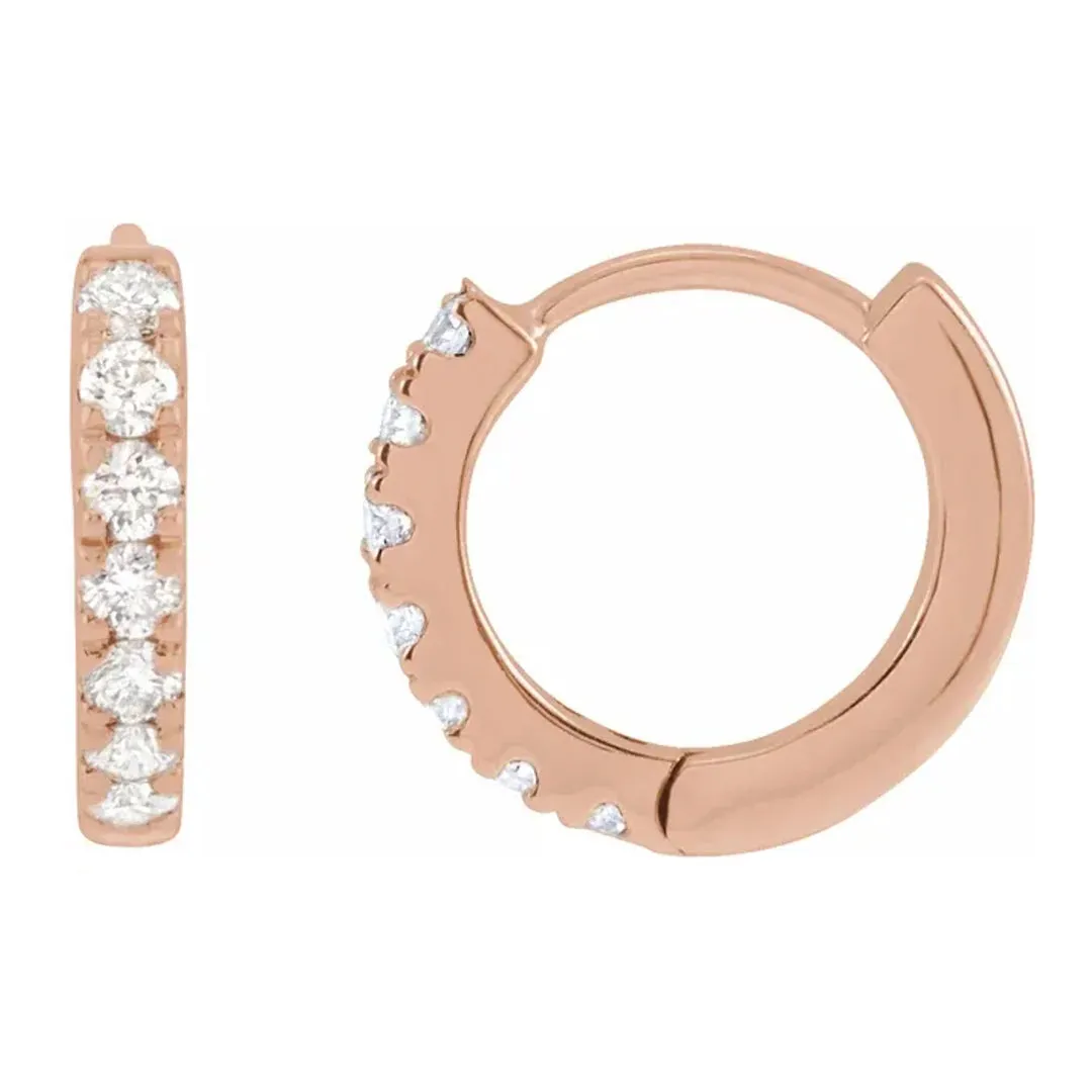 Lab-Grown Diamond Hoop Earrings (Various Sizes)