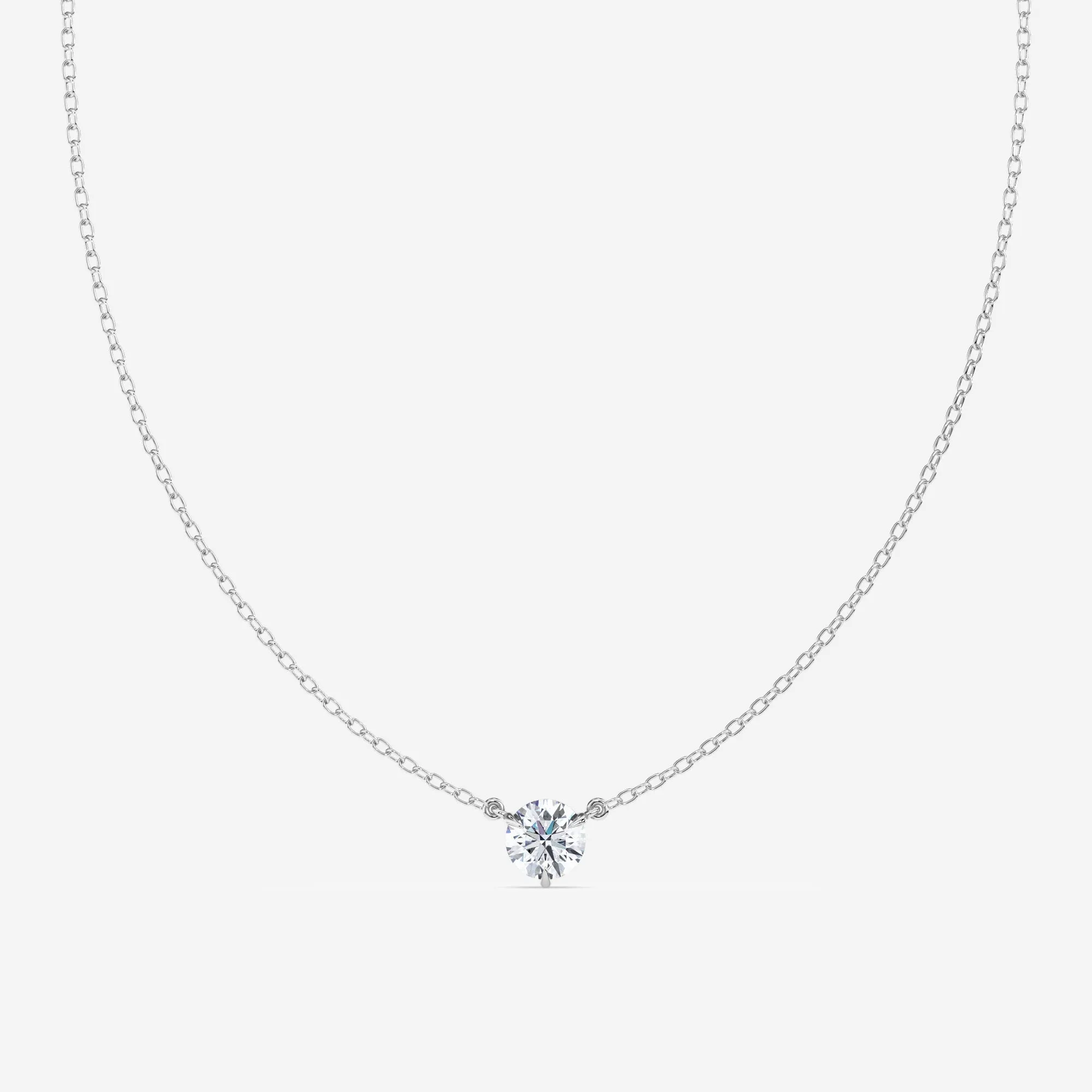 Lab Grown Solitaire 3/4 Carat Diamond Pendant