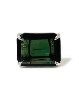 Large Shimmer Ring in Emerald Quartz