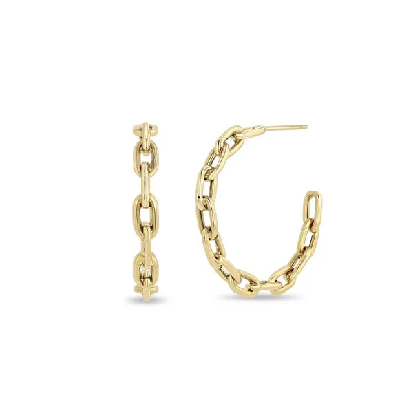 Large Square Oval Link Hoops