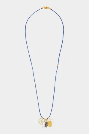 Lazuli Charm Necklace in Blue