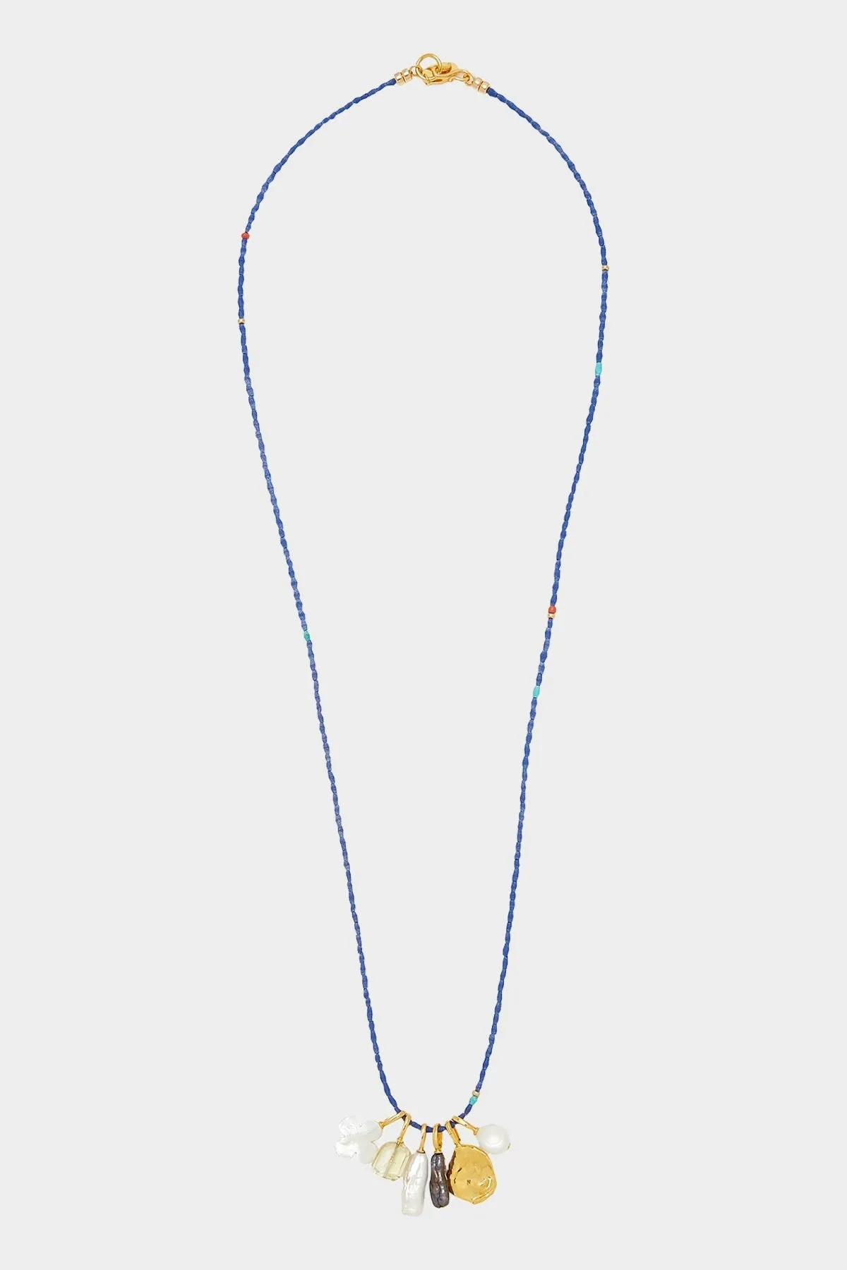 Lazuli Charm Necklace in Blue