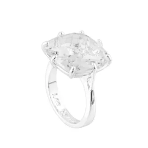 Les Nereides Square Crystal Stone Silver Ring