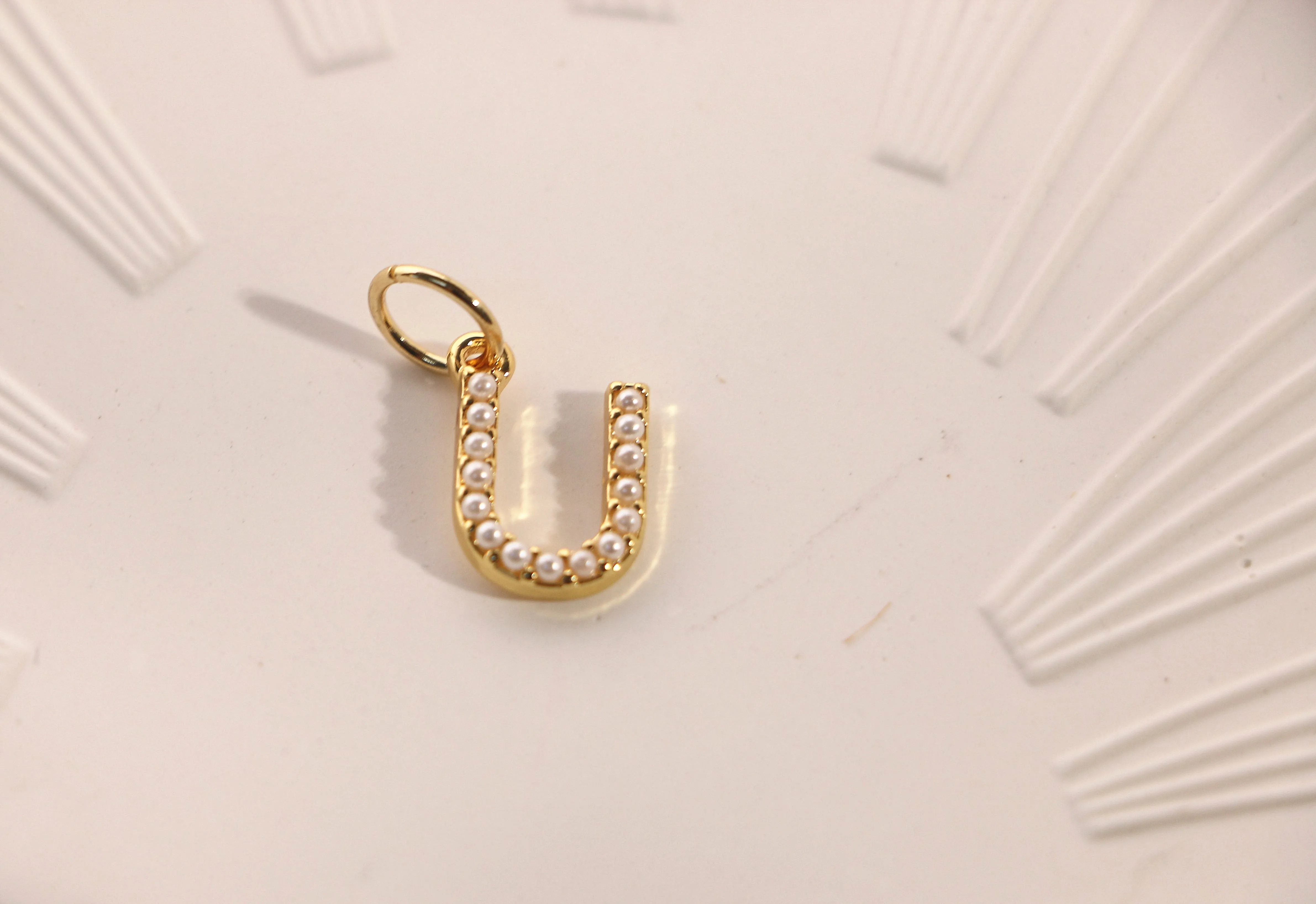 Letter Freshwater Pearl Choker Necklace