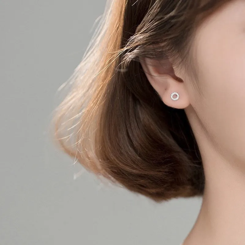 Letter X&O Asymmetry Studs Earrings